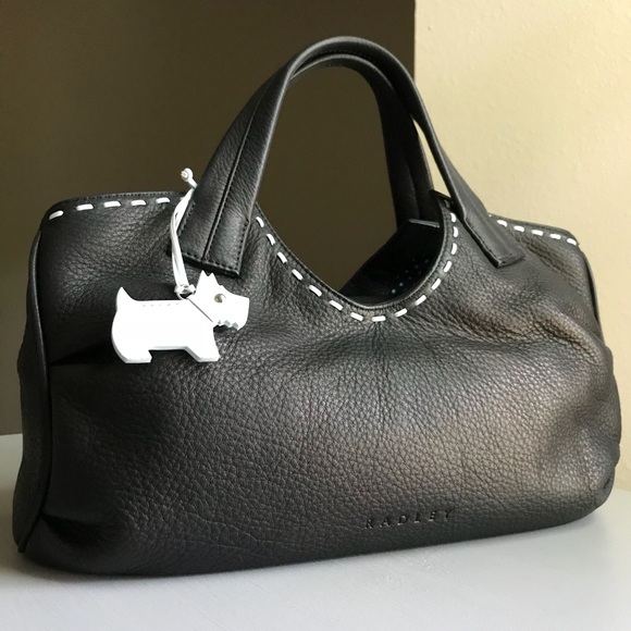radley black leather handbag